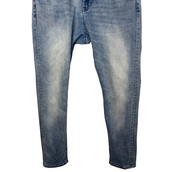 PacSun Men’s 32x32 Slim Taper Fit Jeans Blue Light Wash Stretch Denim Mid Rise - Picture 3 of 13